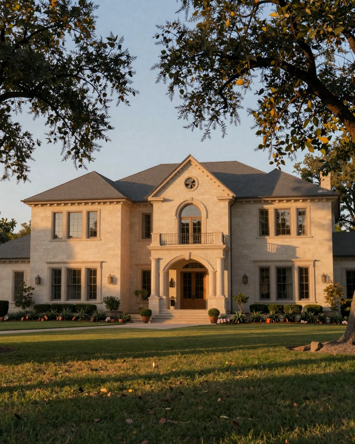 Highland Park Dallas estate at golden hour representing premium sugar daddy Dallas lifestyle