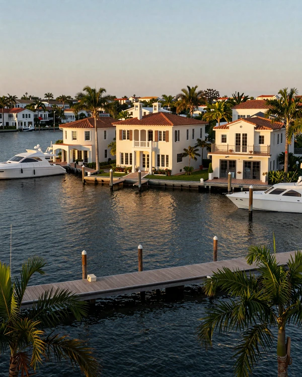 Davis Islands Tampa mediterranean waterfront homes with private docks on Hillsborough Bay