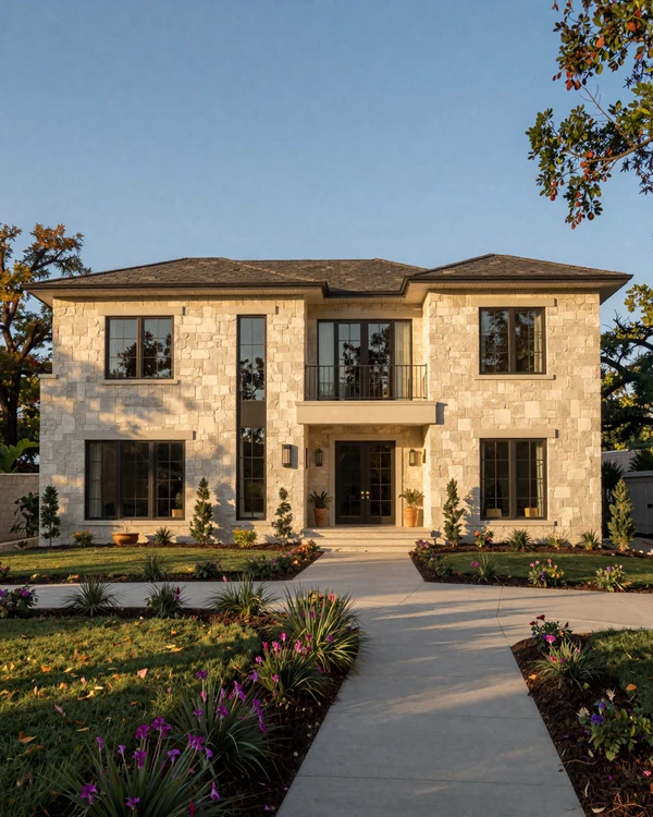 Stone Oak contemporary luxury home with Hill Country vistas