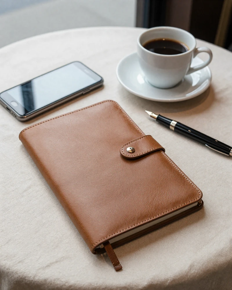 Warm home office workspace illustrating private and discreet sugar dating platform use