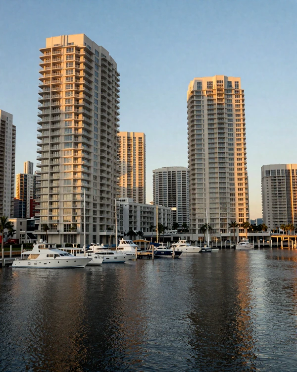 Harbour Island Tampa waterfront condominiums with marina and downtown skyline