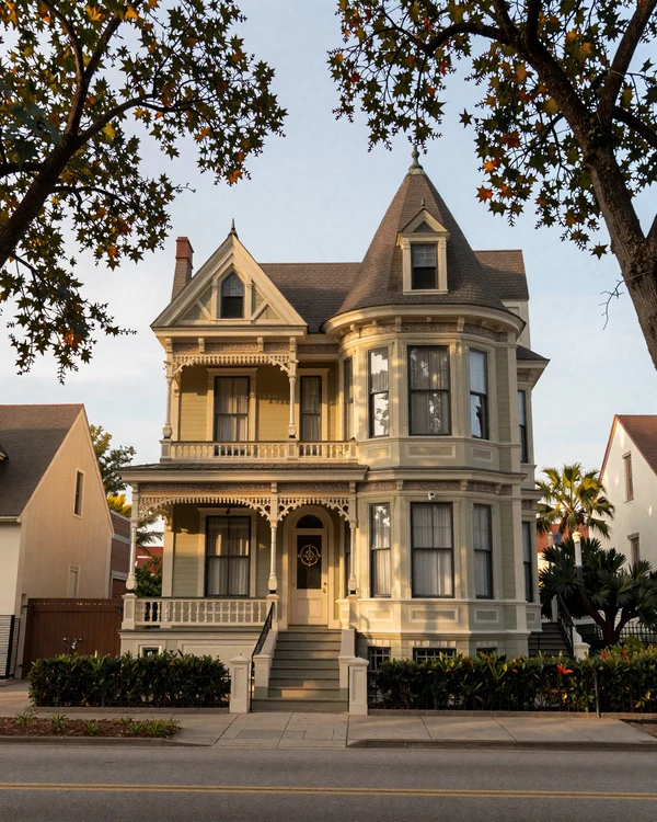 King William historic district San Antonio Victorian mansion street