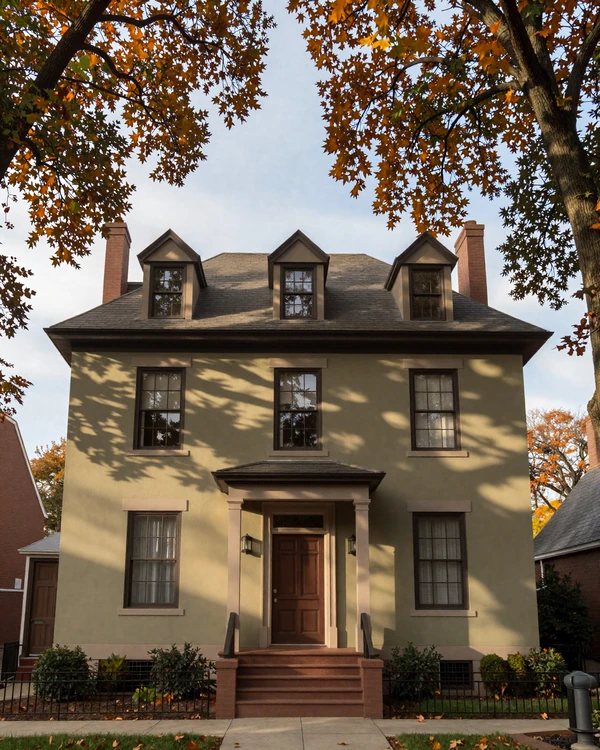 Meridian-Kessler historic home and oak canopy Indianapolis