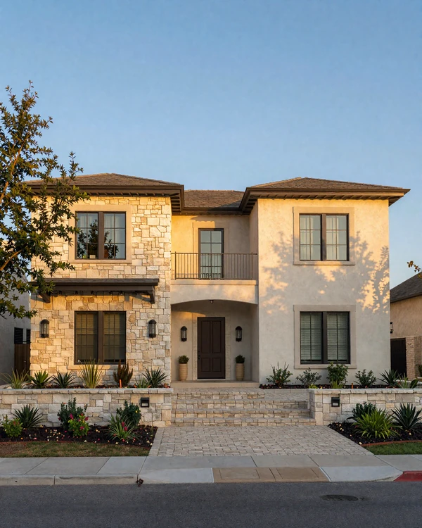 Stone Oak San Antonio Hill Country estate neighborhood at golden hour