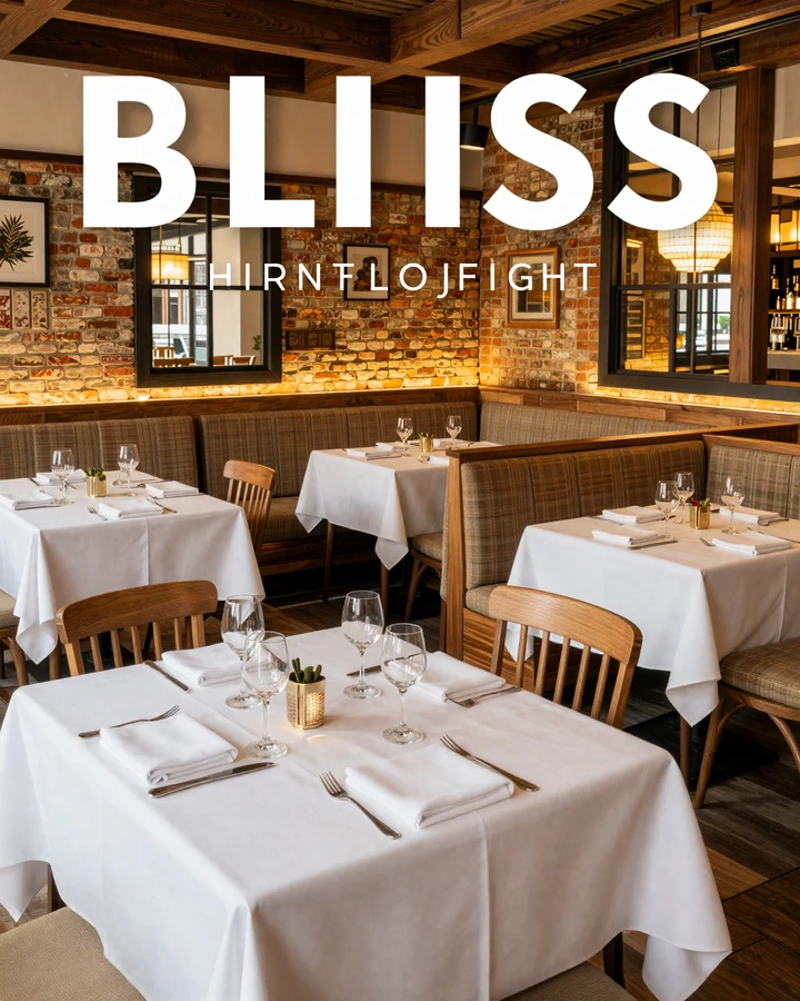 Alamo Heights refined restaurant interior with white tablecloths and warm wood accents