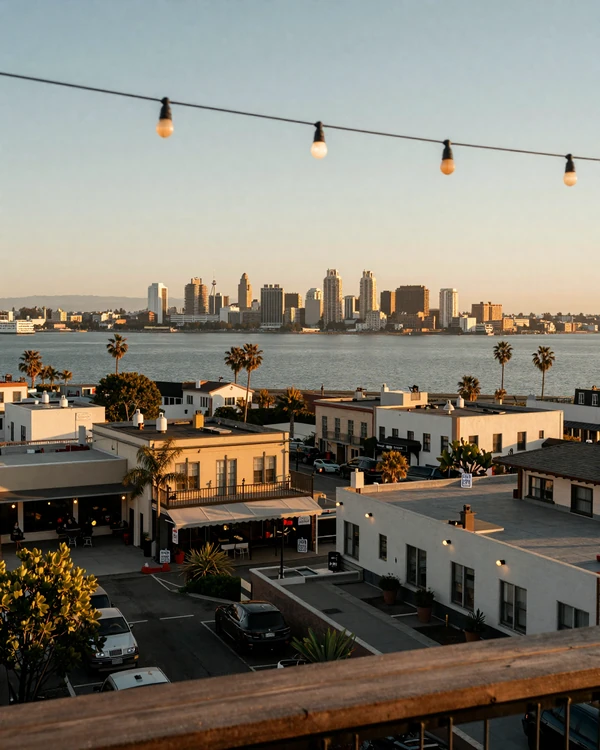 Little Italy San Diego rooftop with bay view representing downtown lifestyle enclave