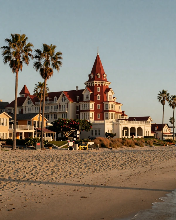Coronado Island with Hotel del Coronado representing San Diego naval and old-money enclave