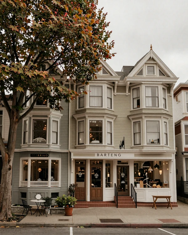 NW 23rd Avenue Portland Victorian boutique district with mature trees